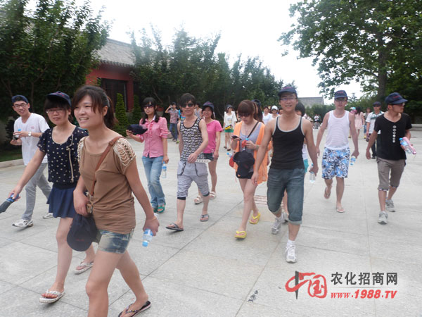 走在劉公島的大路上