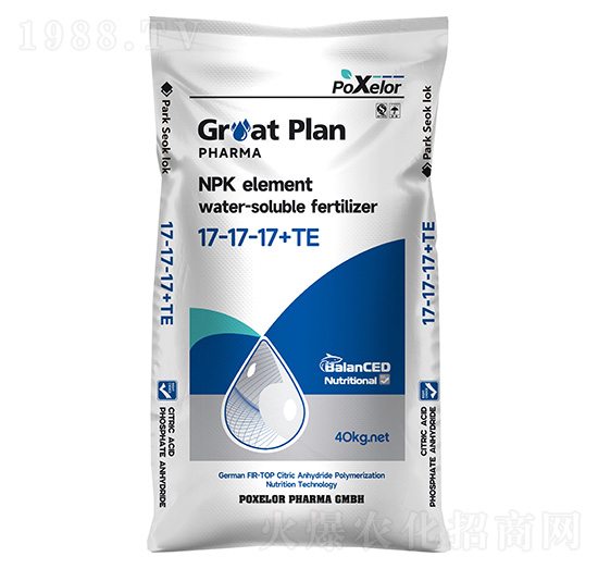 40kg����Ԫ��ˮ�ܷ���17-17-17+TE-�{����D-�����{